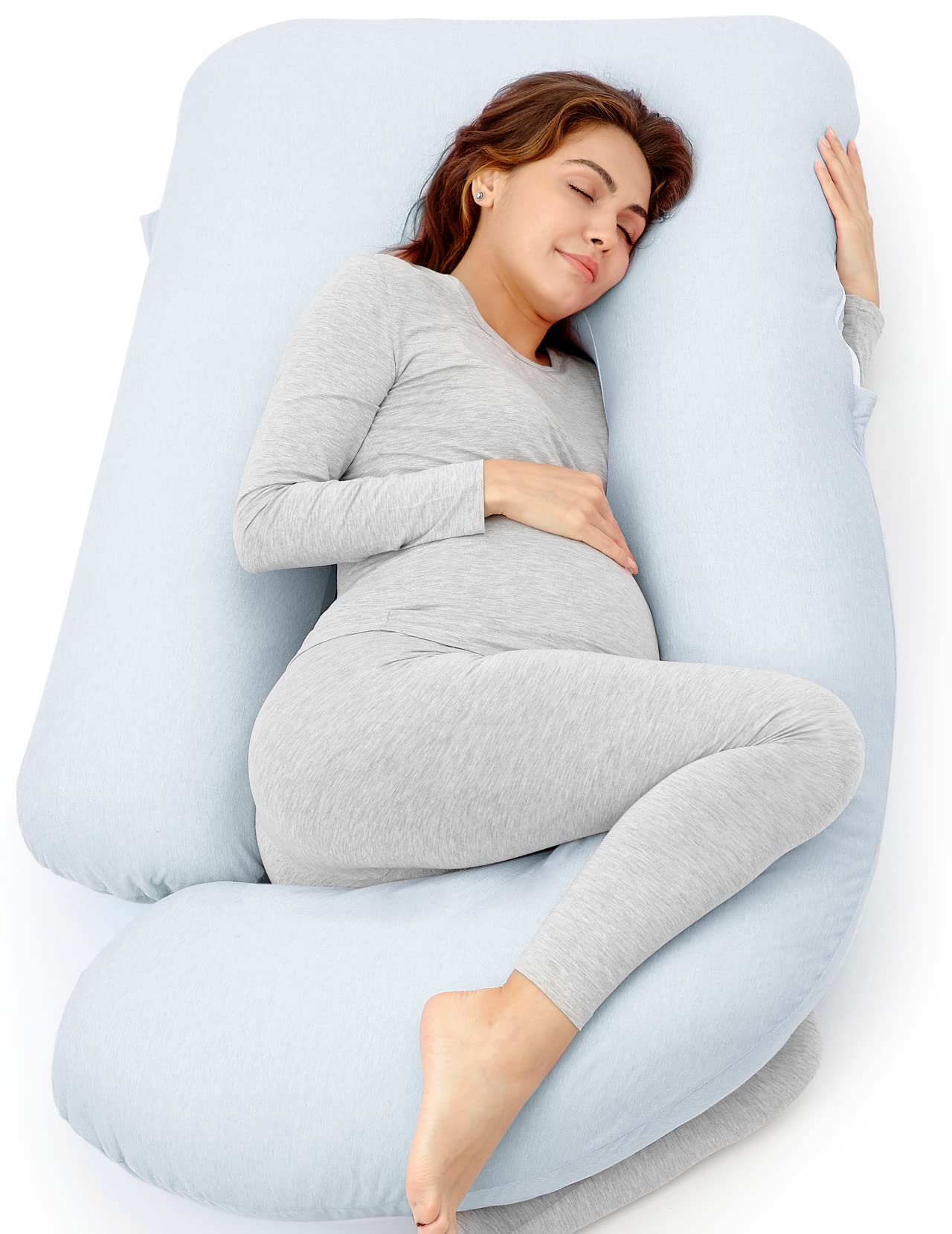 Pregnancy Pillows for Sleeping, U Shaped Full Body Pillow 57 Inch for Pregnant Women