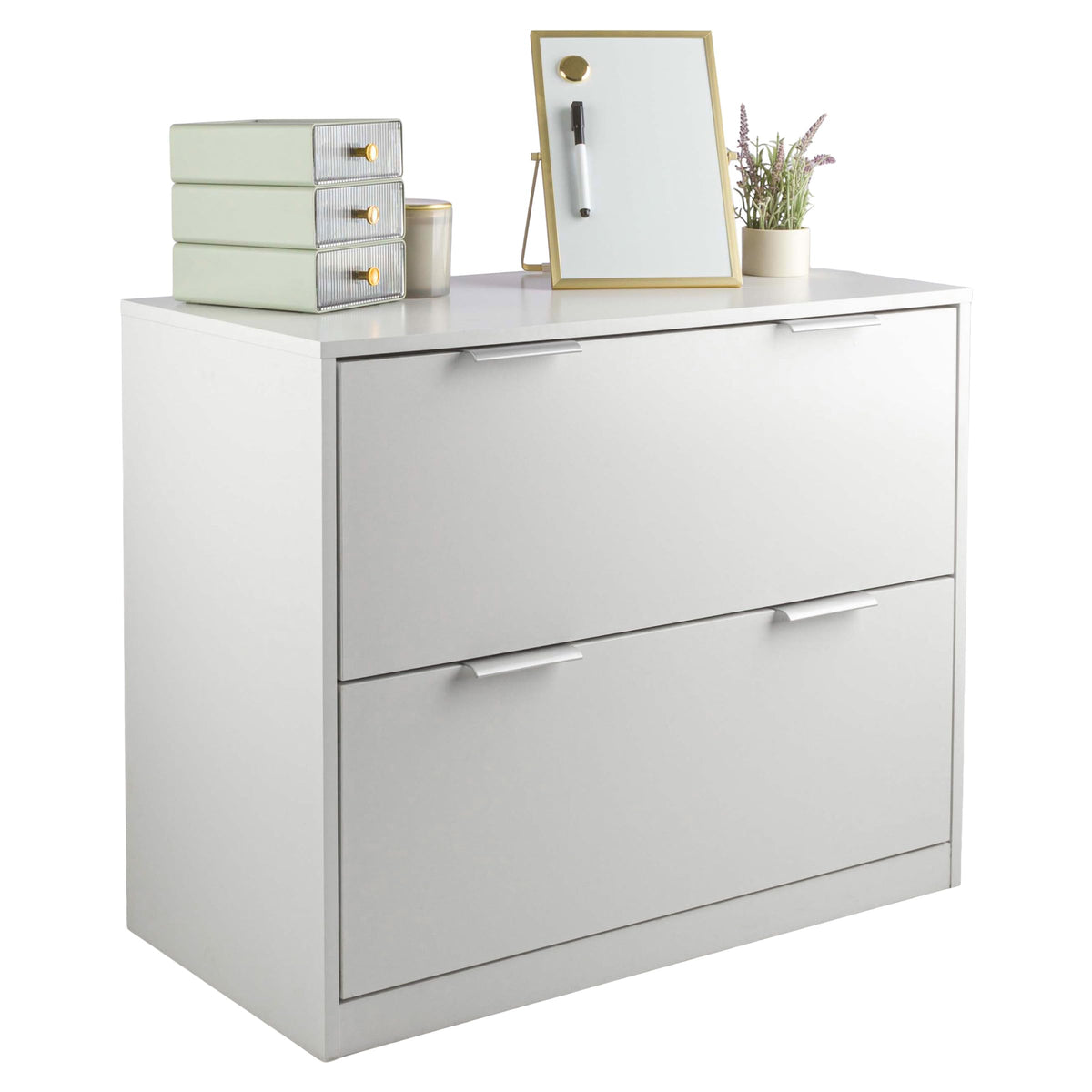 2-Drawer Lateral File Cabinet with Printer Stand