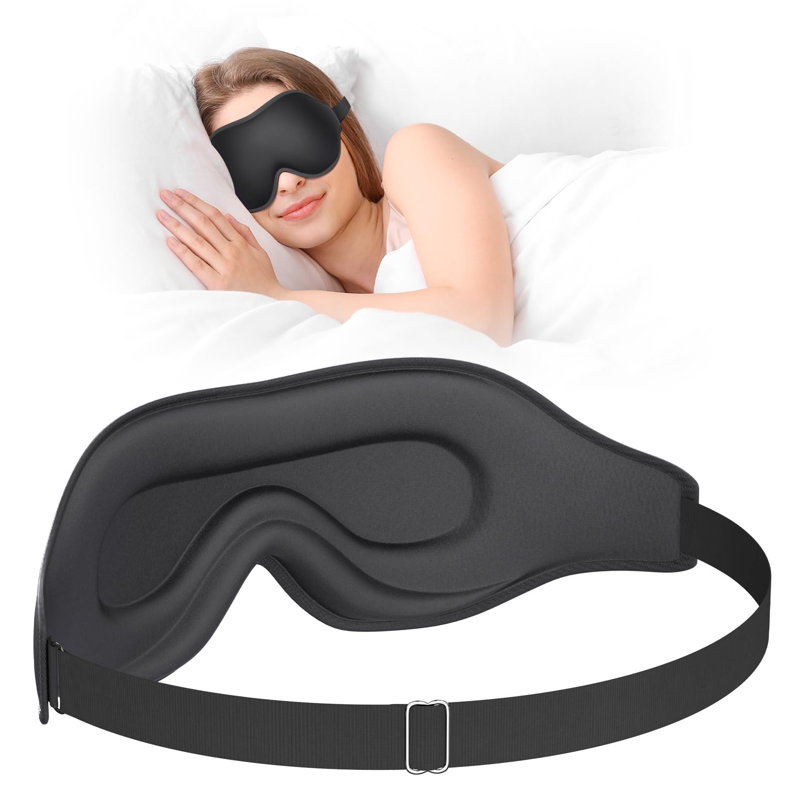 Eye Mask for Sleeping - Light Blocking, Soft Breathable Sleep Mask