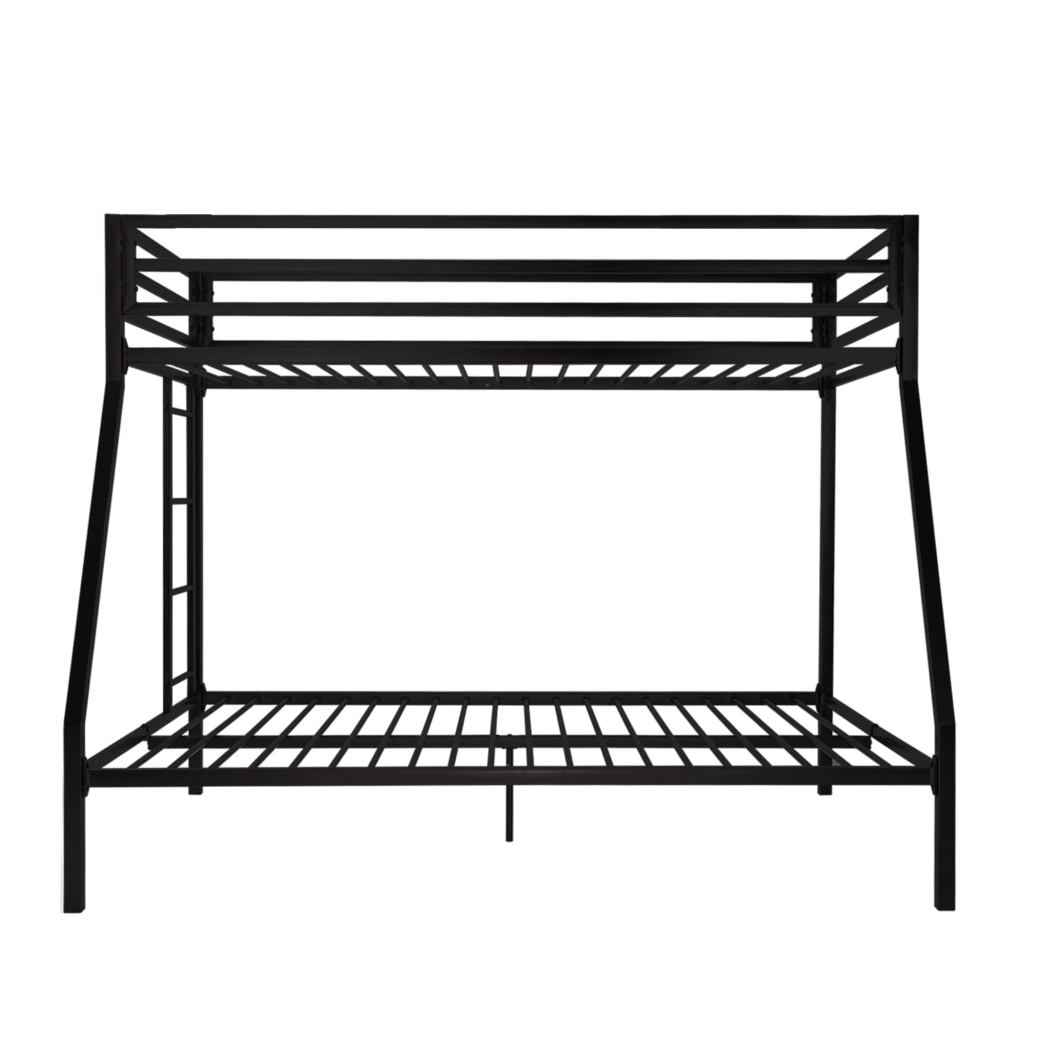 Metal Bunk Bed Twin Over Full Size for Junior & Adults with Ladder