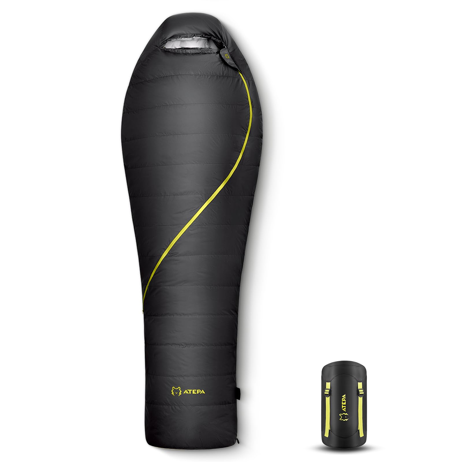 Synthetic Mummy Sleeping Bag for Adults, Lightweight Cold Weather Compact
