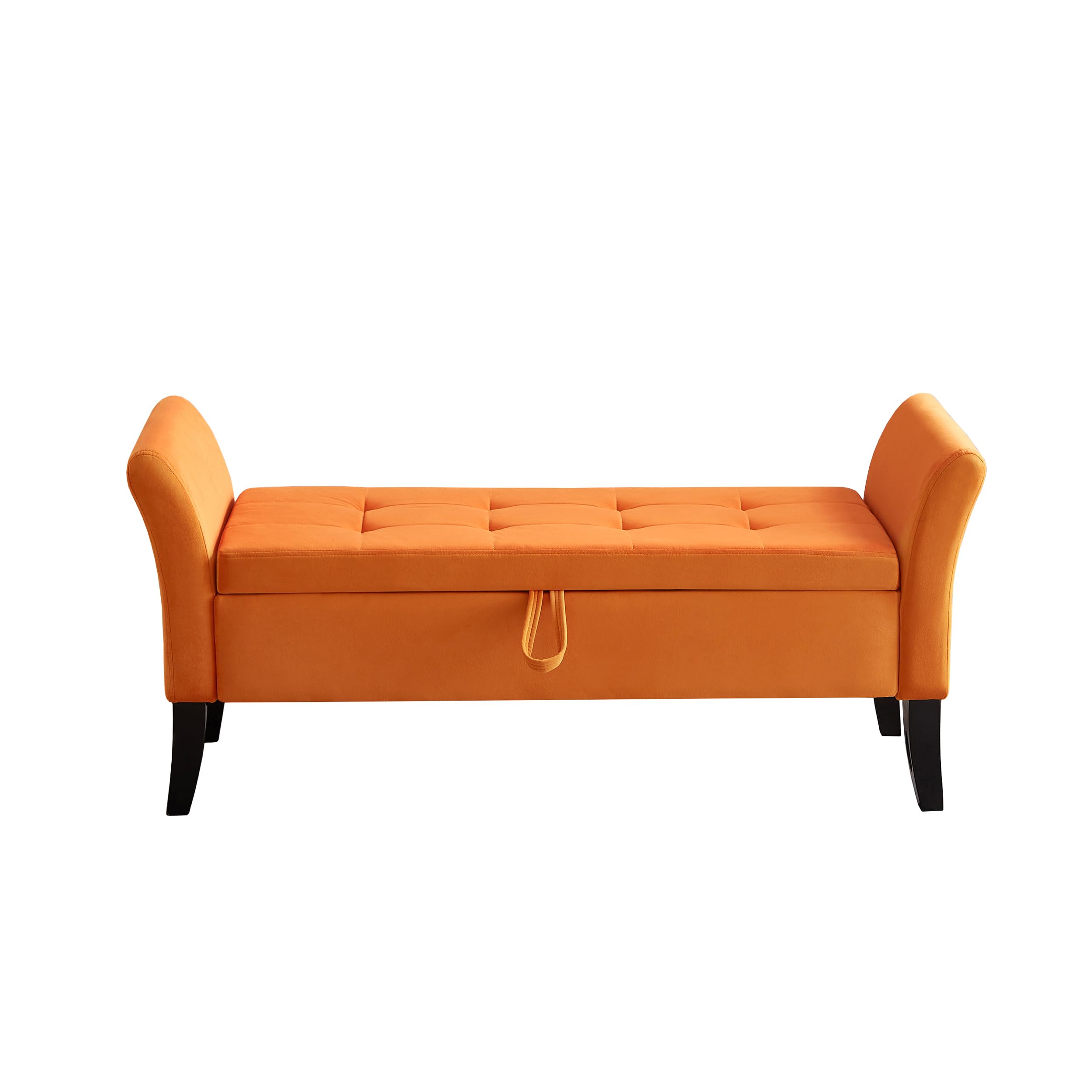 51.5" Modern Velvet Storage Bench,Upholstery Ottoman with Storage