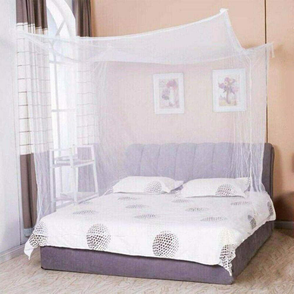 Mosquito net Canopy White Four Corner Post Student Canopy Bed Mosquito
