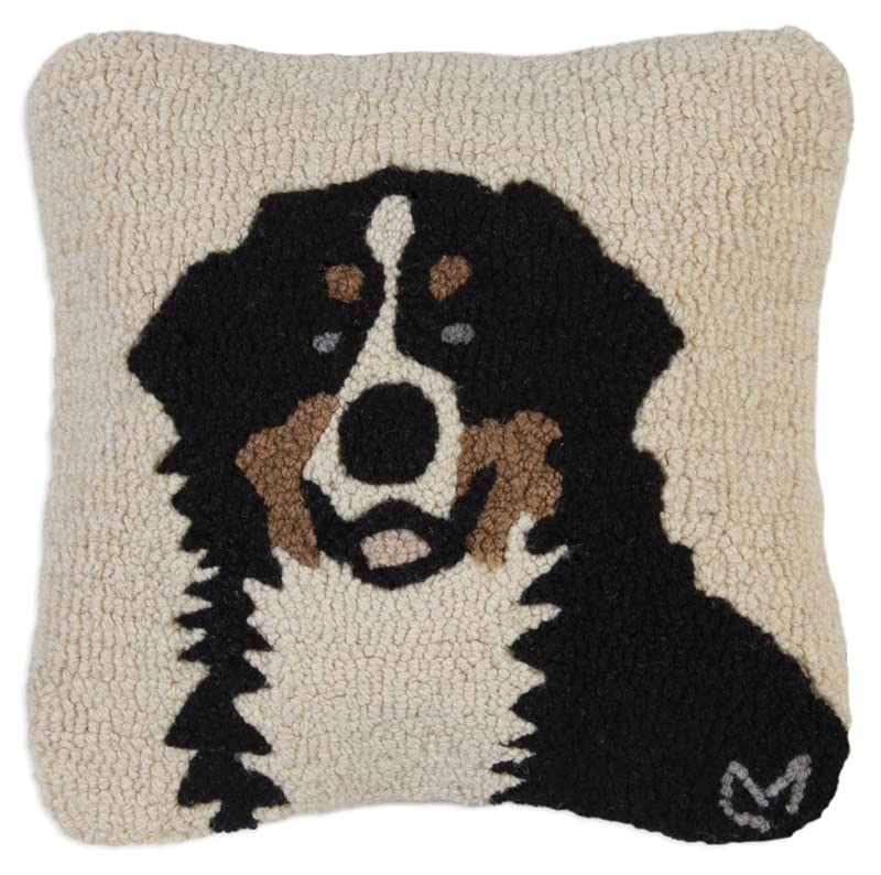 4 Corners Artist-Designed Bernese Mountain Dog Hand-Hooked Wool