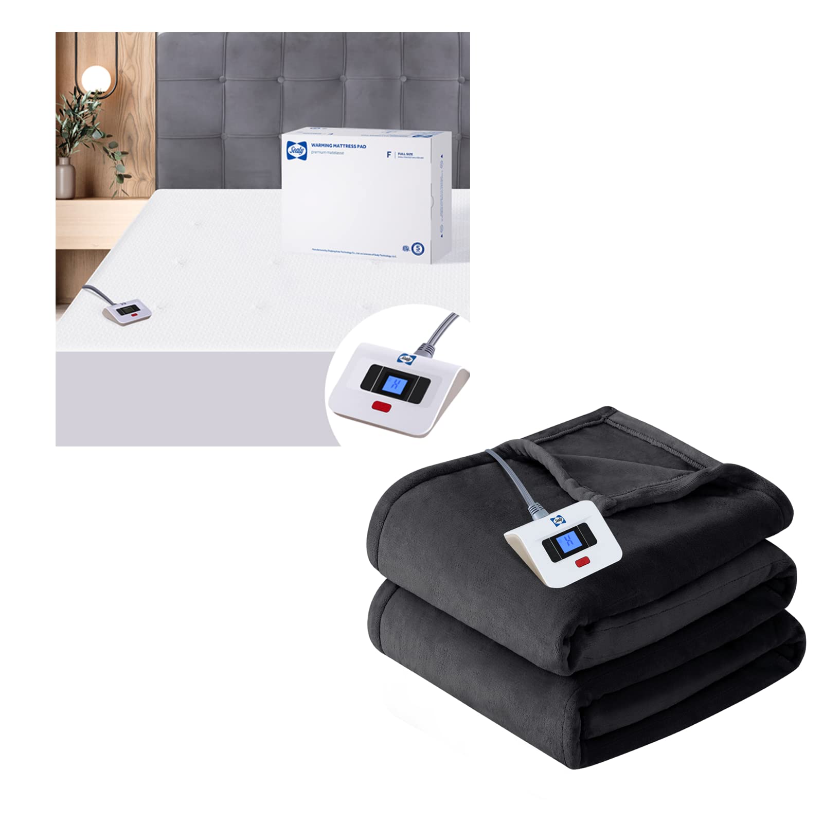 Electric Blanket & Heated Mattress Pad Full Size, Flannel Heated Blanket