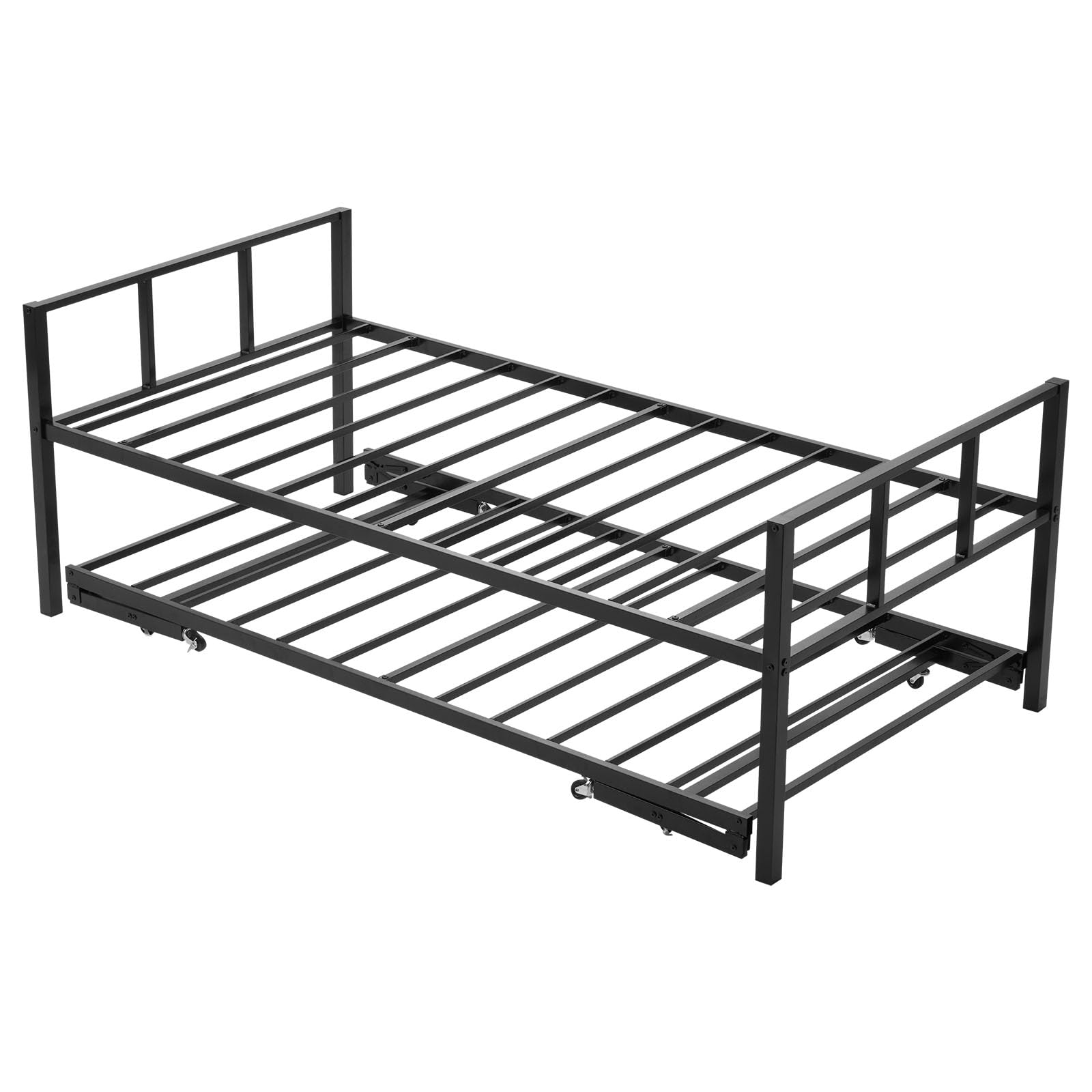 Size Daybed Frame, Day Bed with Trundle, Heavy Duty Metal Platform