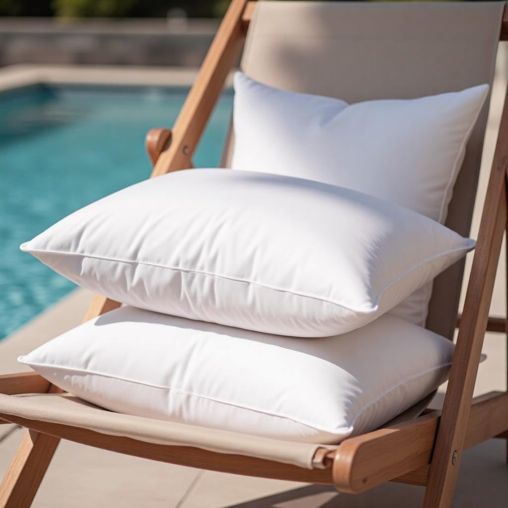 22 x 22 Outdoor Pillow Inserts Set of 2 Waterproof Square Support