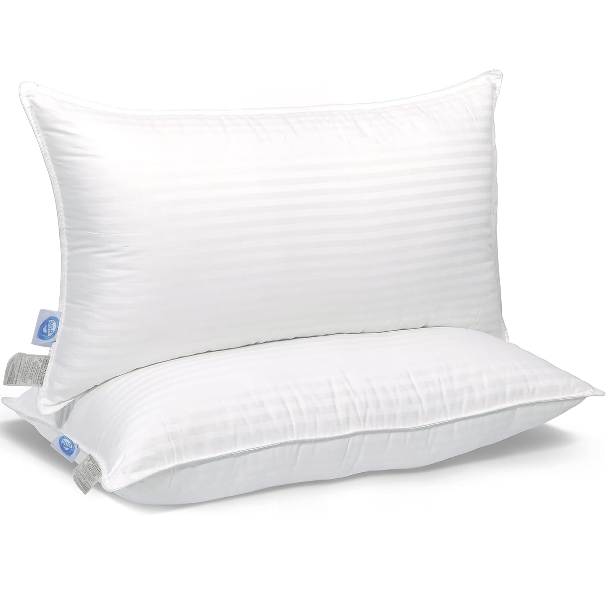 Cozy Dream Goose Feather and Down Pillows - RDS Certified, 100% Cotton Cover