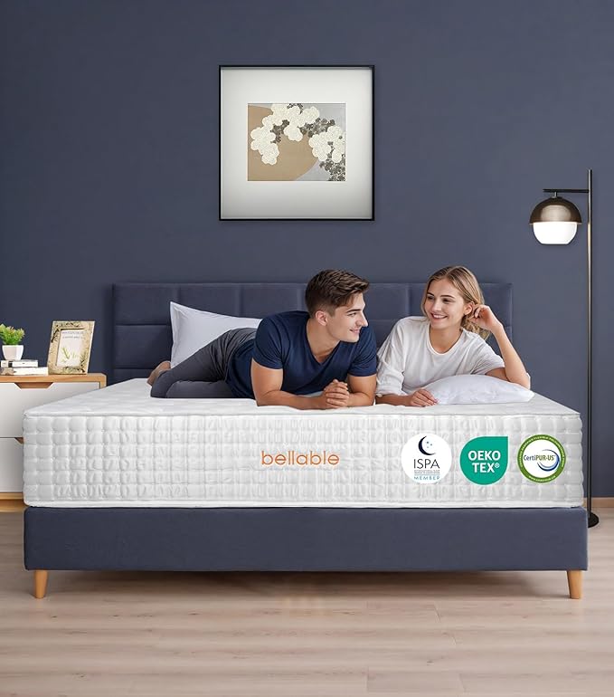 King Mattress in A Box, CertiPUR-US Certified 14 Inch Hybrid King Size Mattress