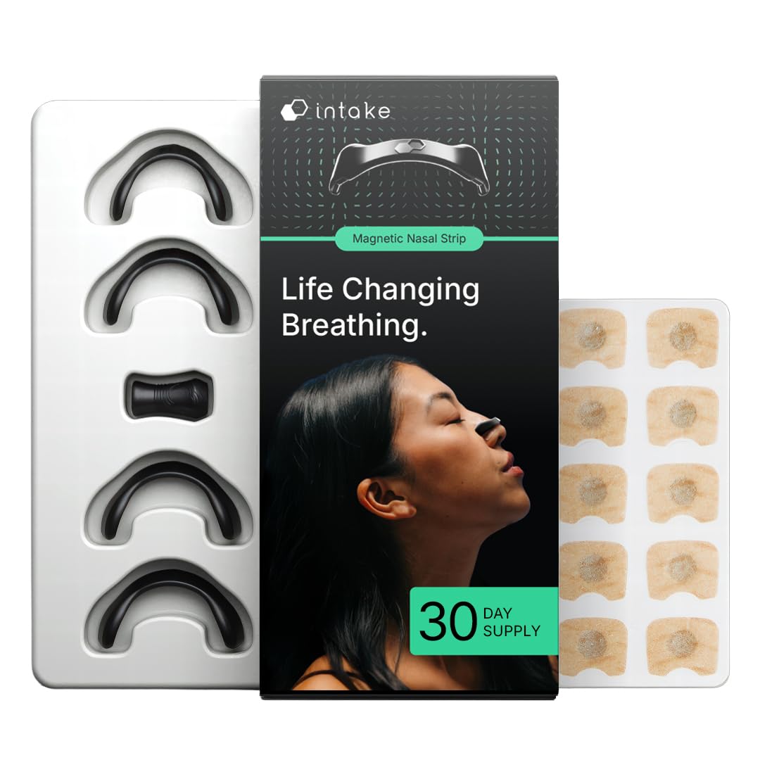 Nasal Strip Starter Kit (30 Count, Black) - Boost Oxygen Intake, Reduce Snoring