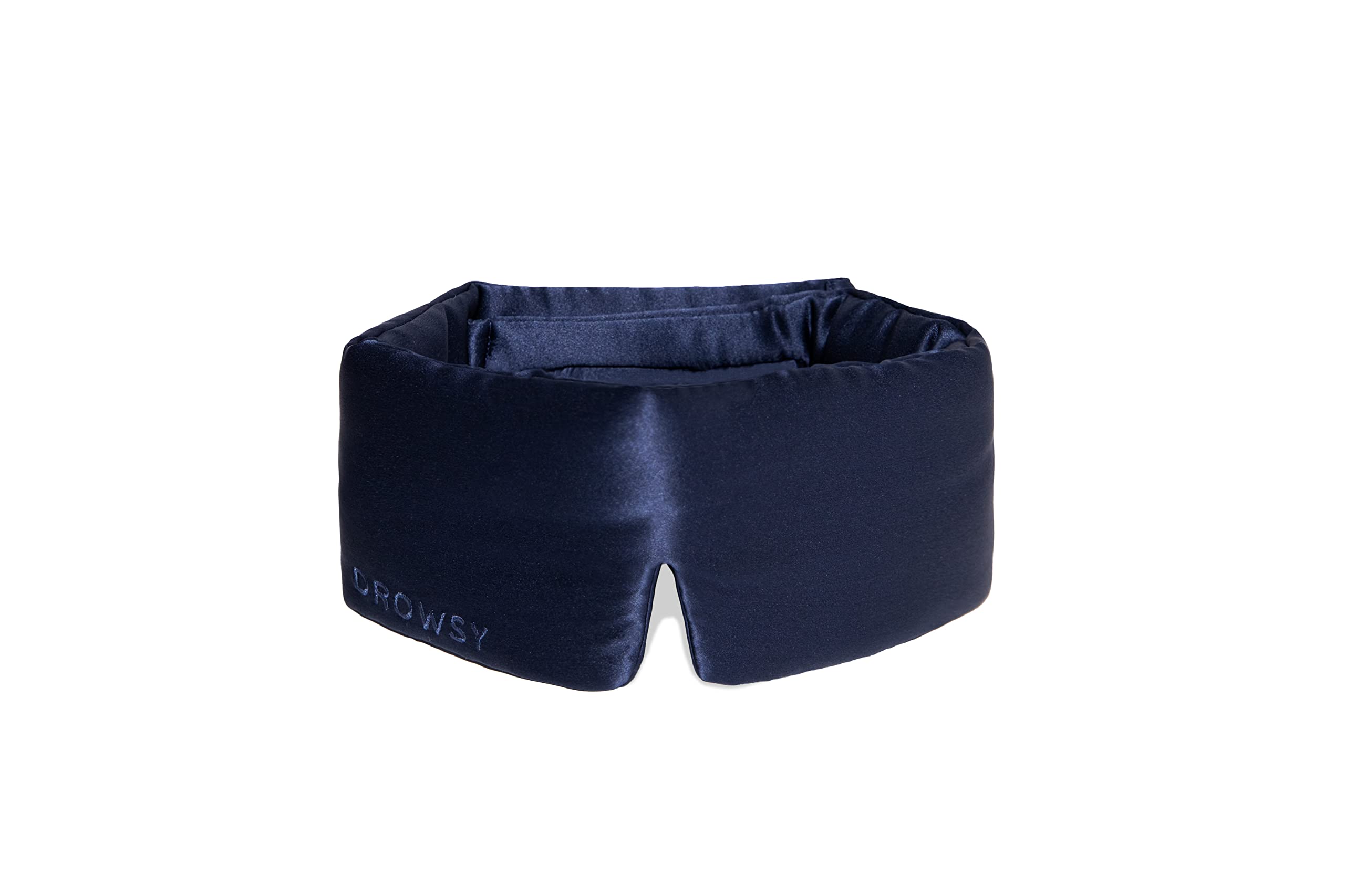 Lovers Pack 2X DROWSY Silk Sleep MASK - 1 Midnight Blue and 1 Damask Rose
