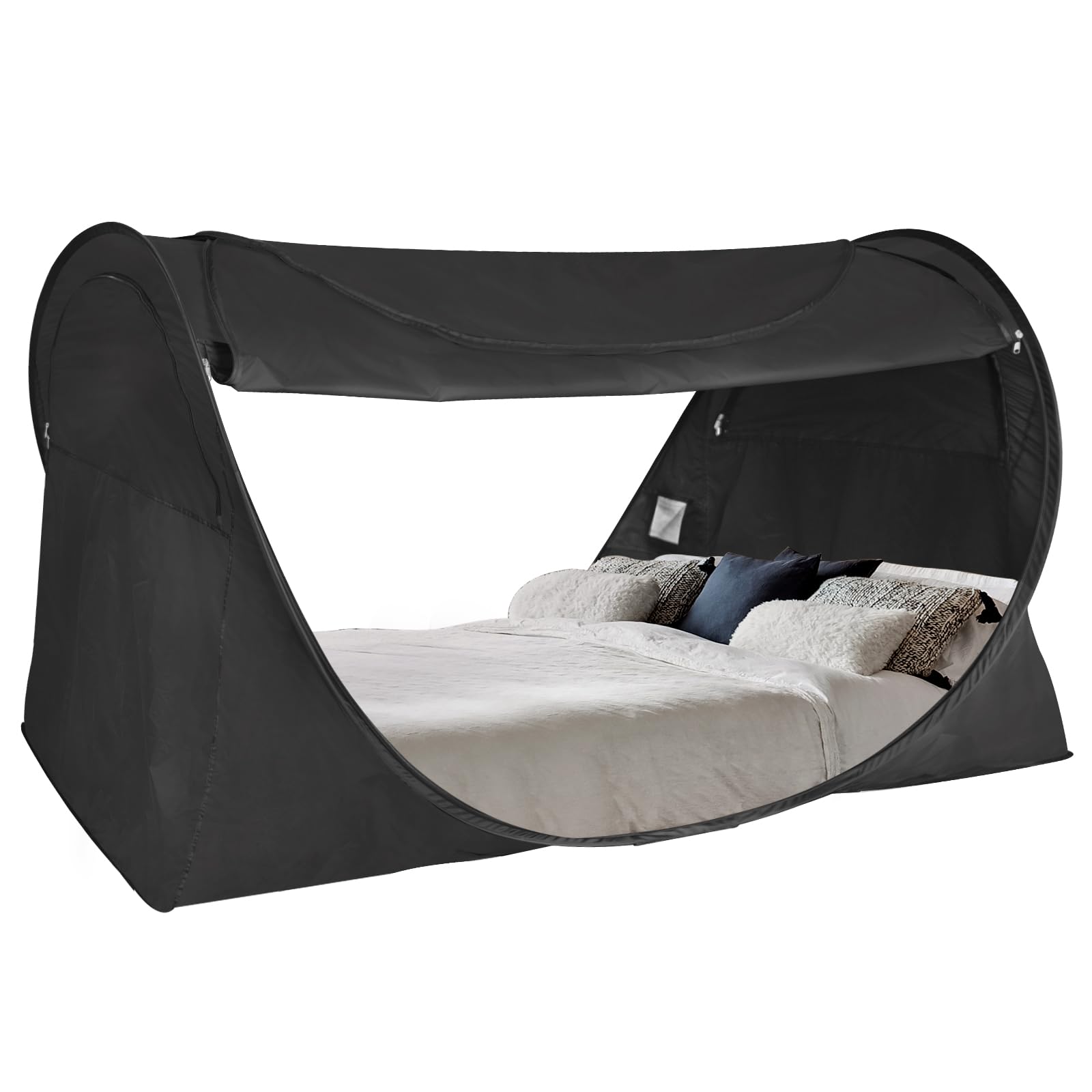 Privacy Pop Up Bed Tent for Twin Bed, Easy Setup Blackout and Breathable Mesh