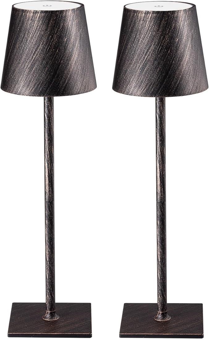 Cordless Table Lamps, 3 Colors Stepless Dimming, 5000mAh Rechargeable Battery