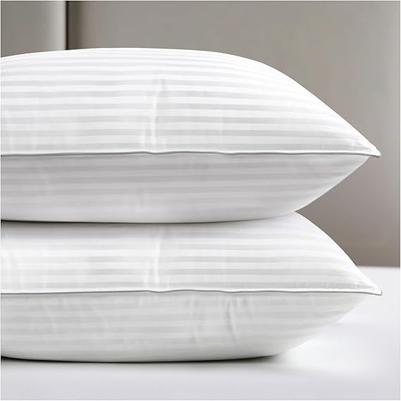 Bed Pillows King Size Set of 2, Hotel Collection, Down Alternative Big Pillow for Back