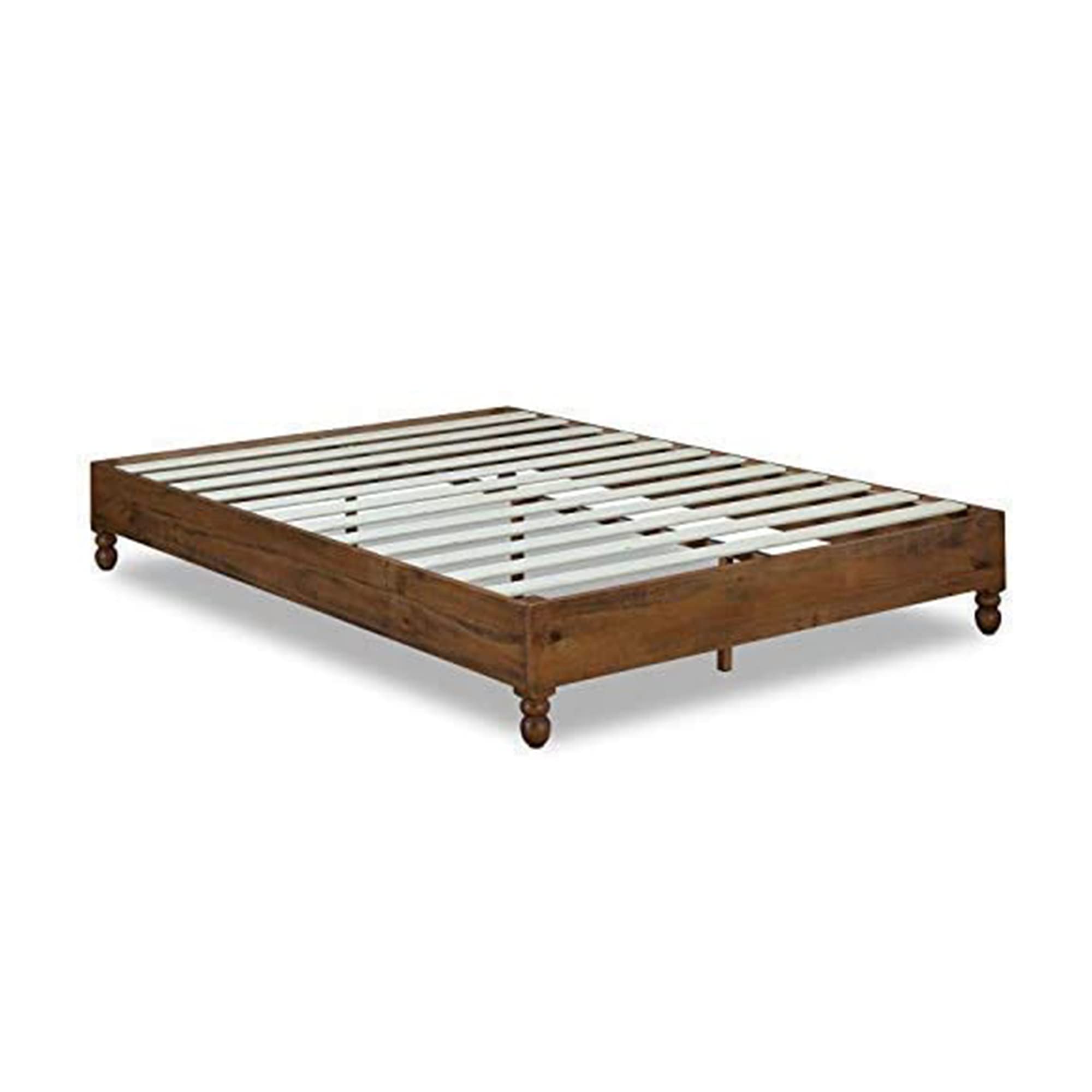 12 Inch Solid Wood Bed Frame Rustic Style Eliminates The Need for a Boxspring