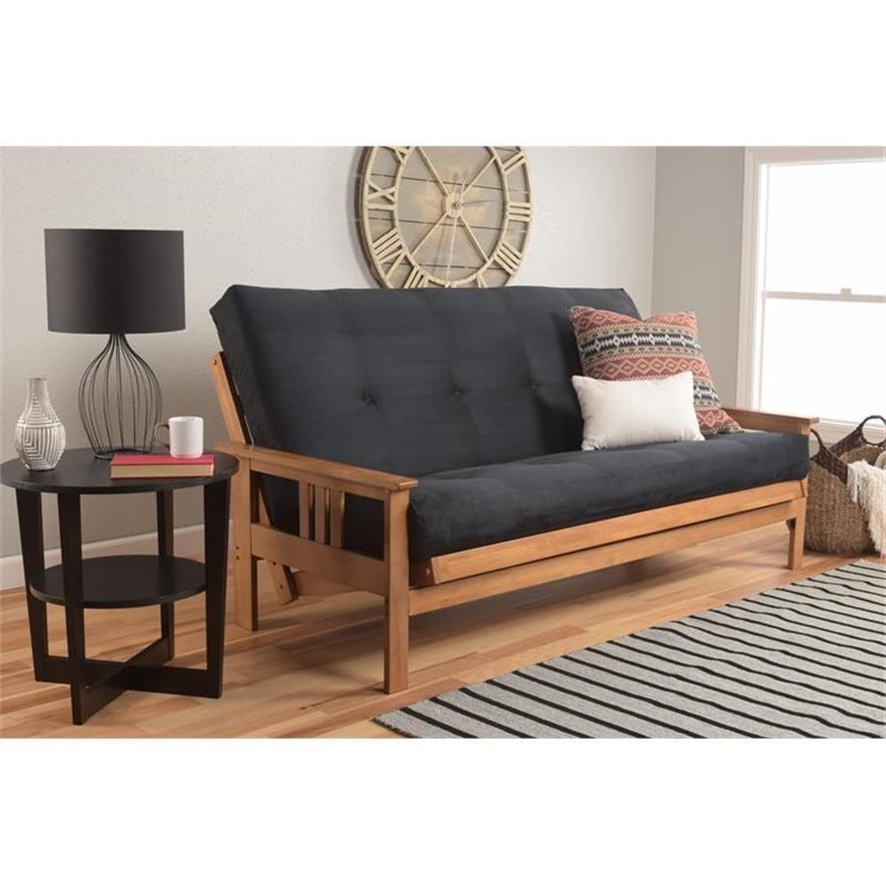 Full-Size Futon Mattress, Suede Cover, High-Density Foam & Cotton