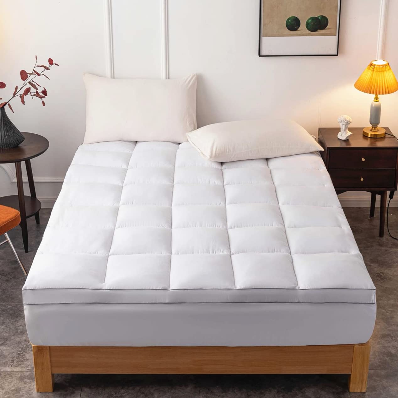 Mattress Pad King Size - Extra Thick Mattress Cover - Pillow Top Deep Pocket