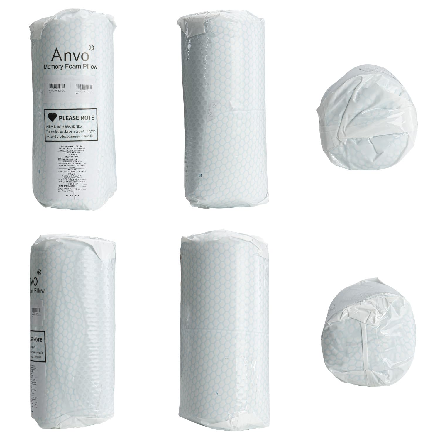 Foam Pillow, Neck Contour Cervical Orthopedic Bed Pillow for Sleeping Side Back