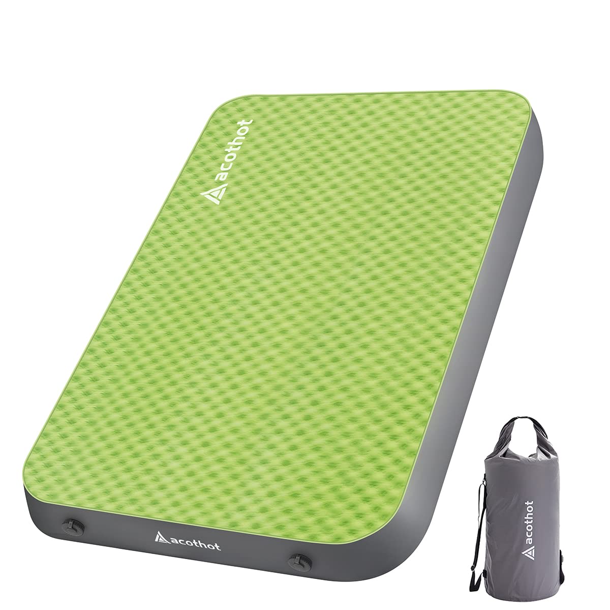 Self-Inflating Sleeping Pad - 4” Ultra-Thick Supportive Foam, Insulated Camping