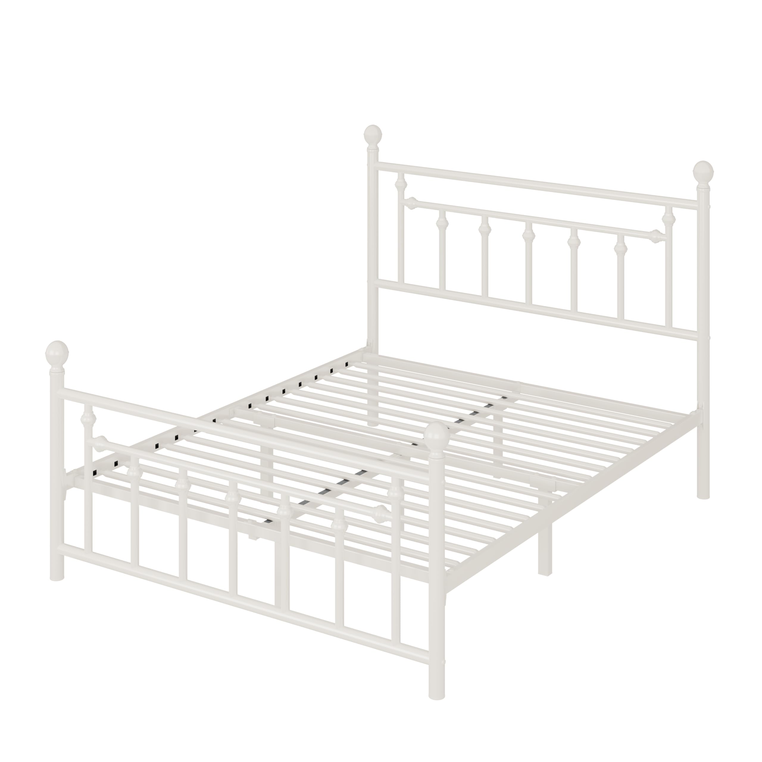 Inch Queen Size Metal Platform Bed Frame with Victorian Vintage