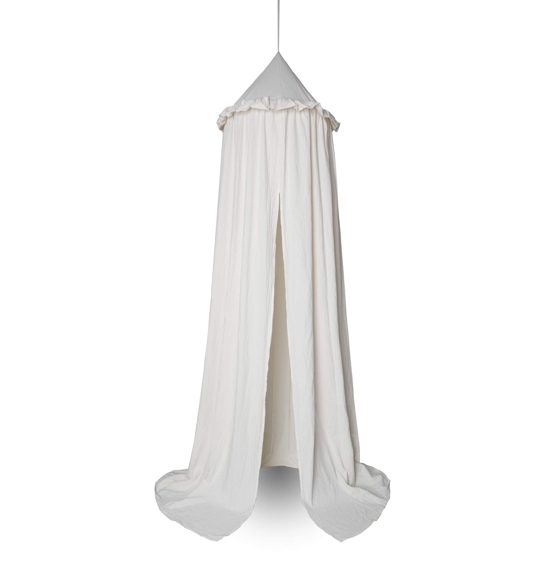 MAMERIA Kids Bed Canopy with Frills Cotton Hanging Tent Curtain Net for Reading Nook
