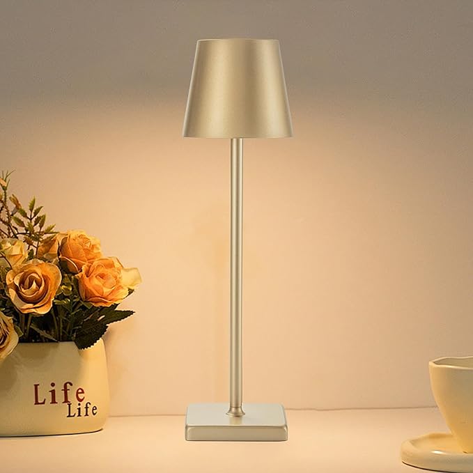 2 Pack Rechargeable Cordless Table Lamps, 5200mAh Battery Touch Table Light