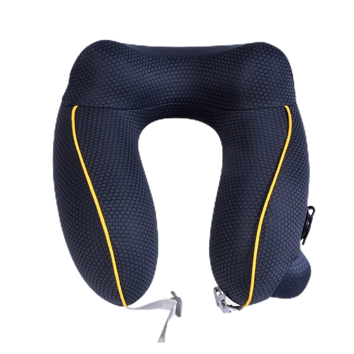 Travel Pillow 100% Pure Memory Foam Neck Pillow, Inflatable Travel Pillow