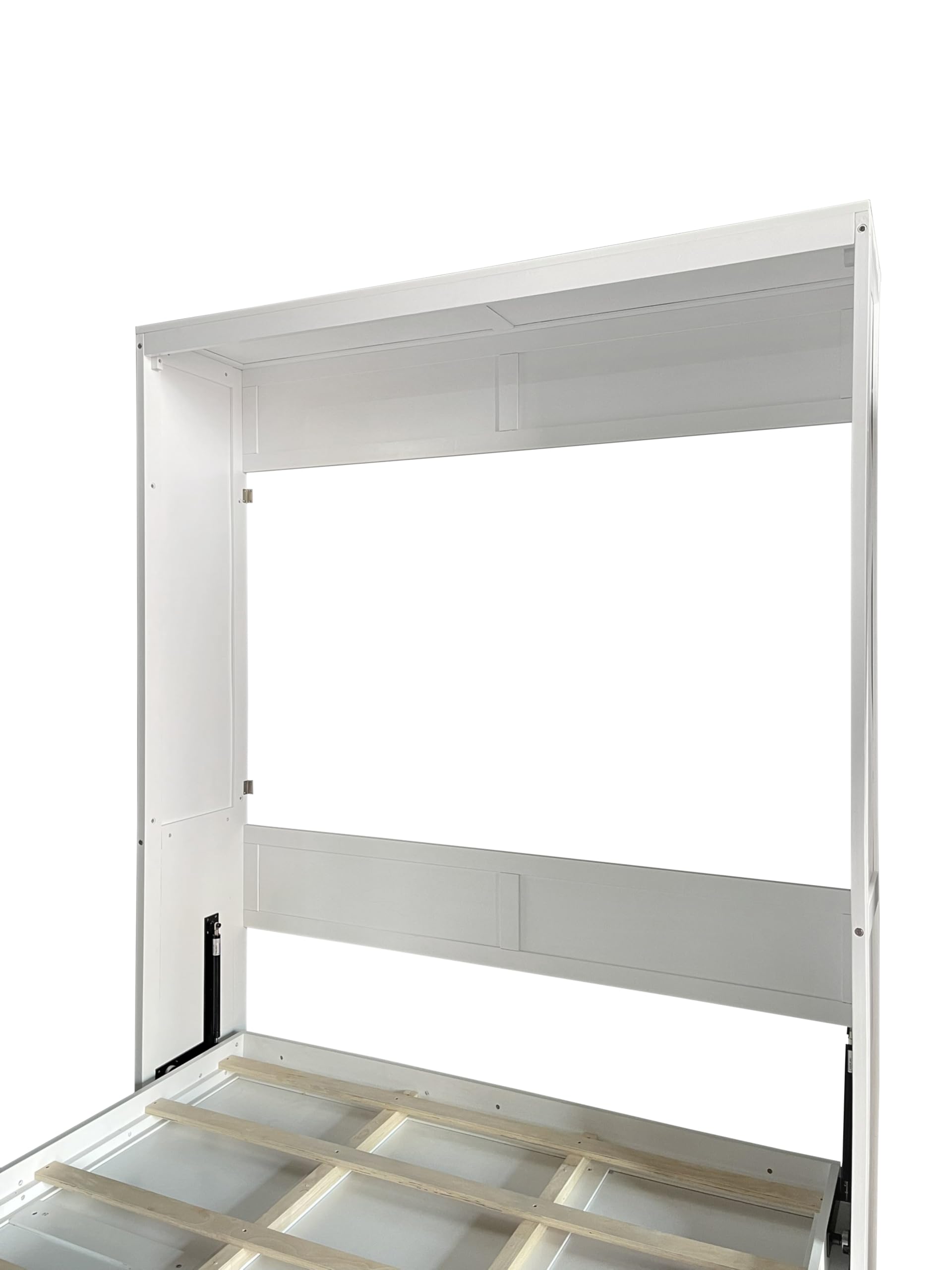 Queen Wall Murphy Bed with Desk Design, Wood Hidden Foldable Wall Bed