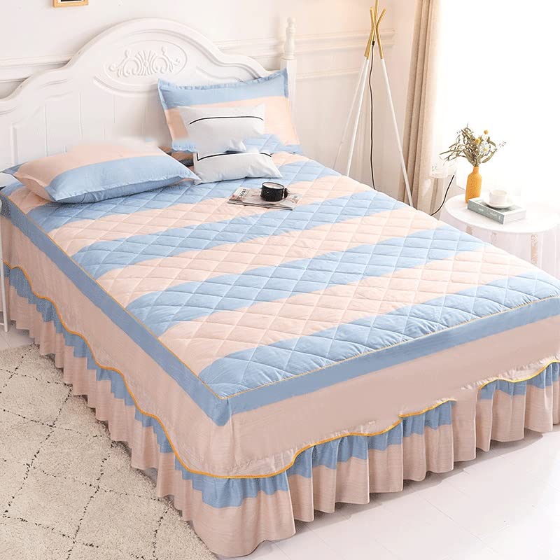 Home Bed Skirt Comfortable Mattress Cover Decorative Ruffled Non-Slip Bedsheet