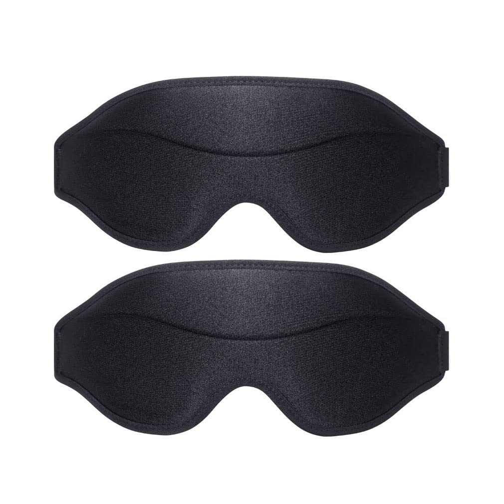 2 Pcs 3D Sleep Masks Sleeping Contoured Cup Eye Masks for Side Sleepers