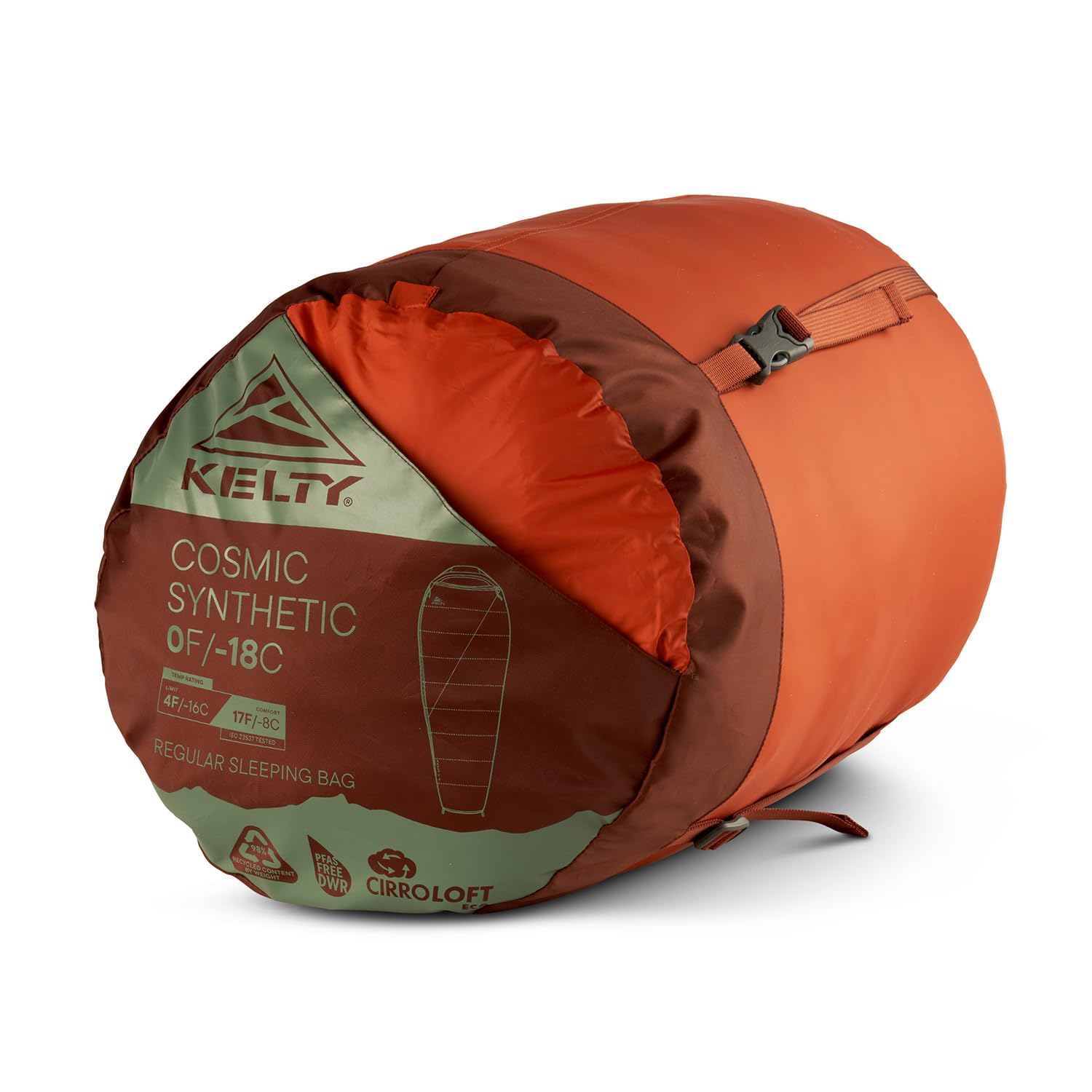 Synthetic Fill 0 Degree Backpacking Sleeping Bag – Compression Straps