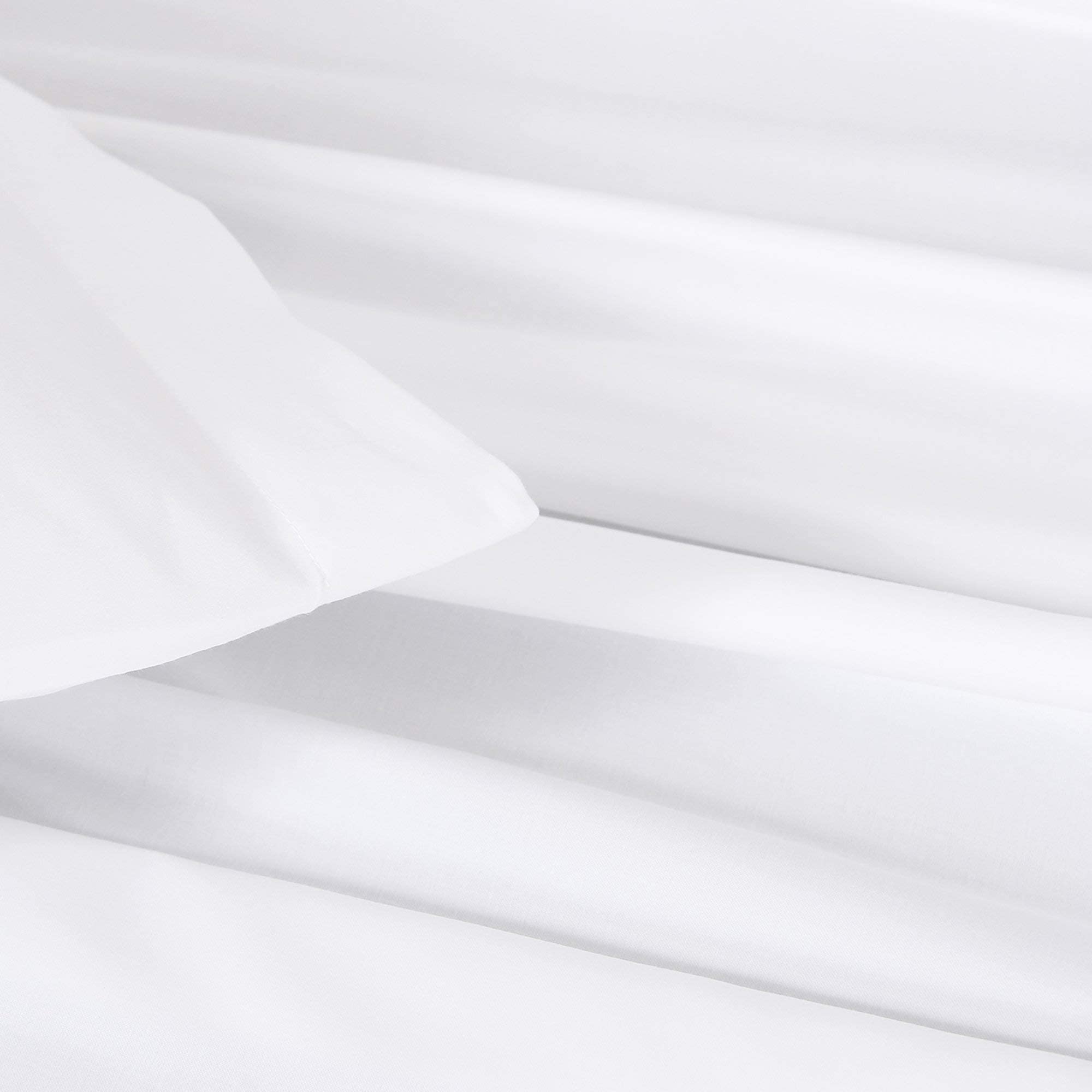 Sateen Standard Bed Bundle (California King) - Luxury All-White Bedding Bundle/Includes