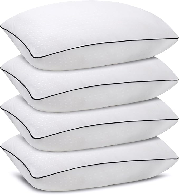 Standard Size Bed Pillows for Sleeping 4 Pack,Luxury Hotel Pillows