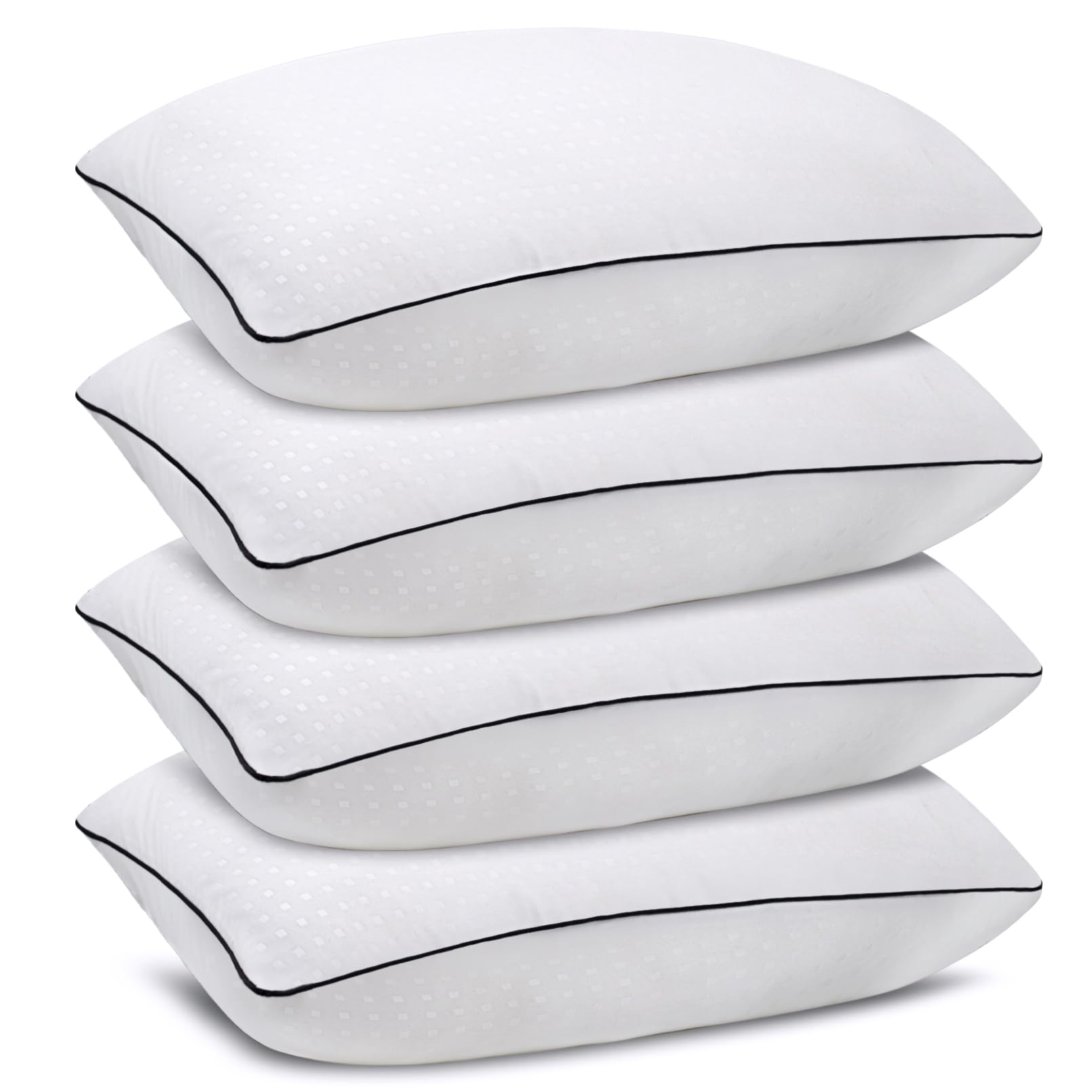 Standard Size Bed Pillows for Sleeping 4 Pack,Luxury Hotel Pillows
