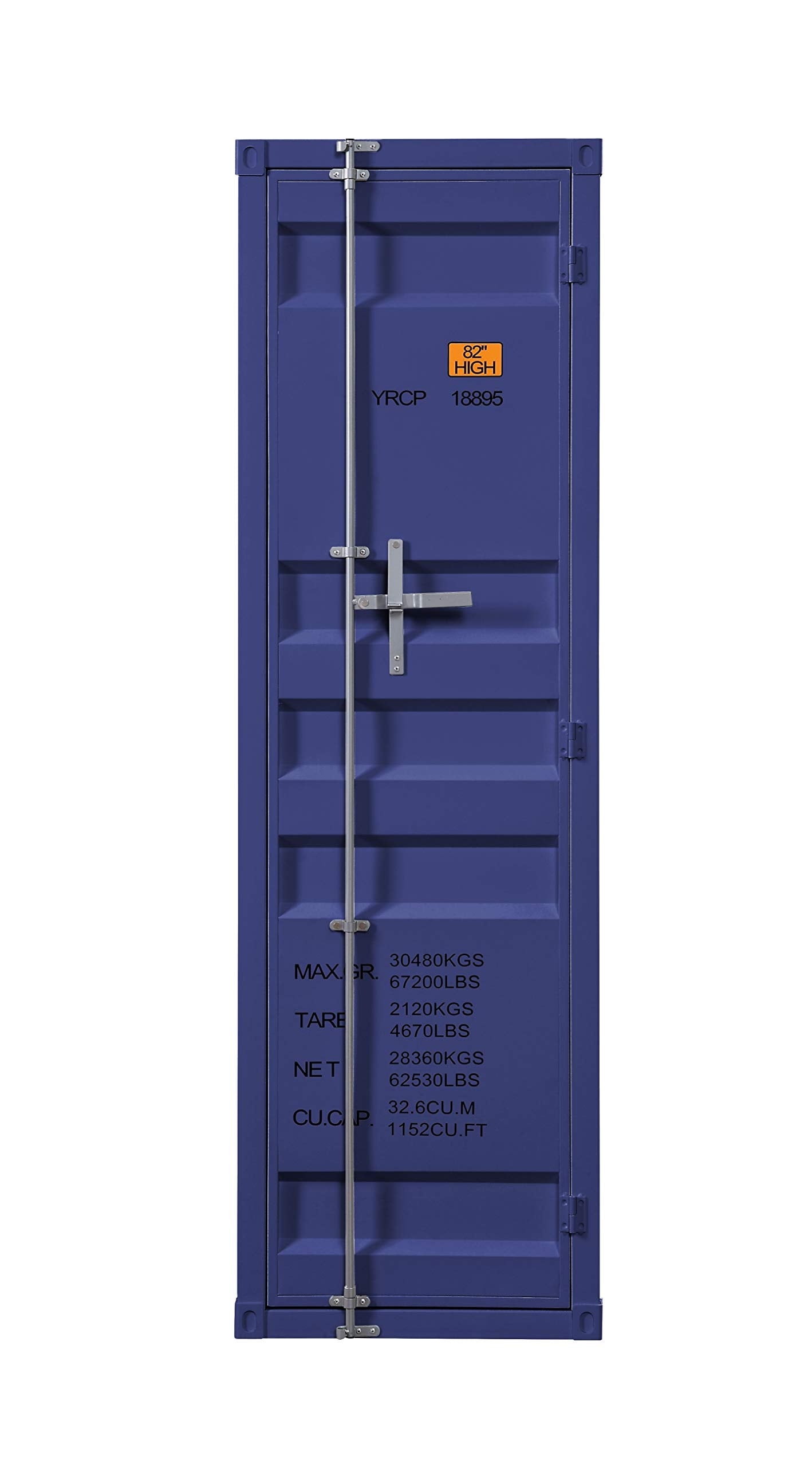Wardrobe Armoire with 1 Door in Blue
