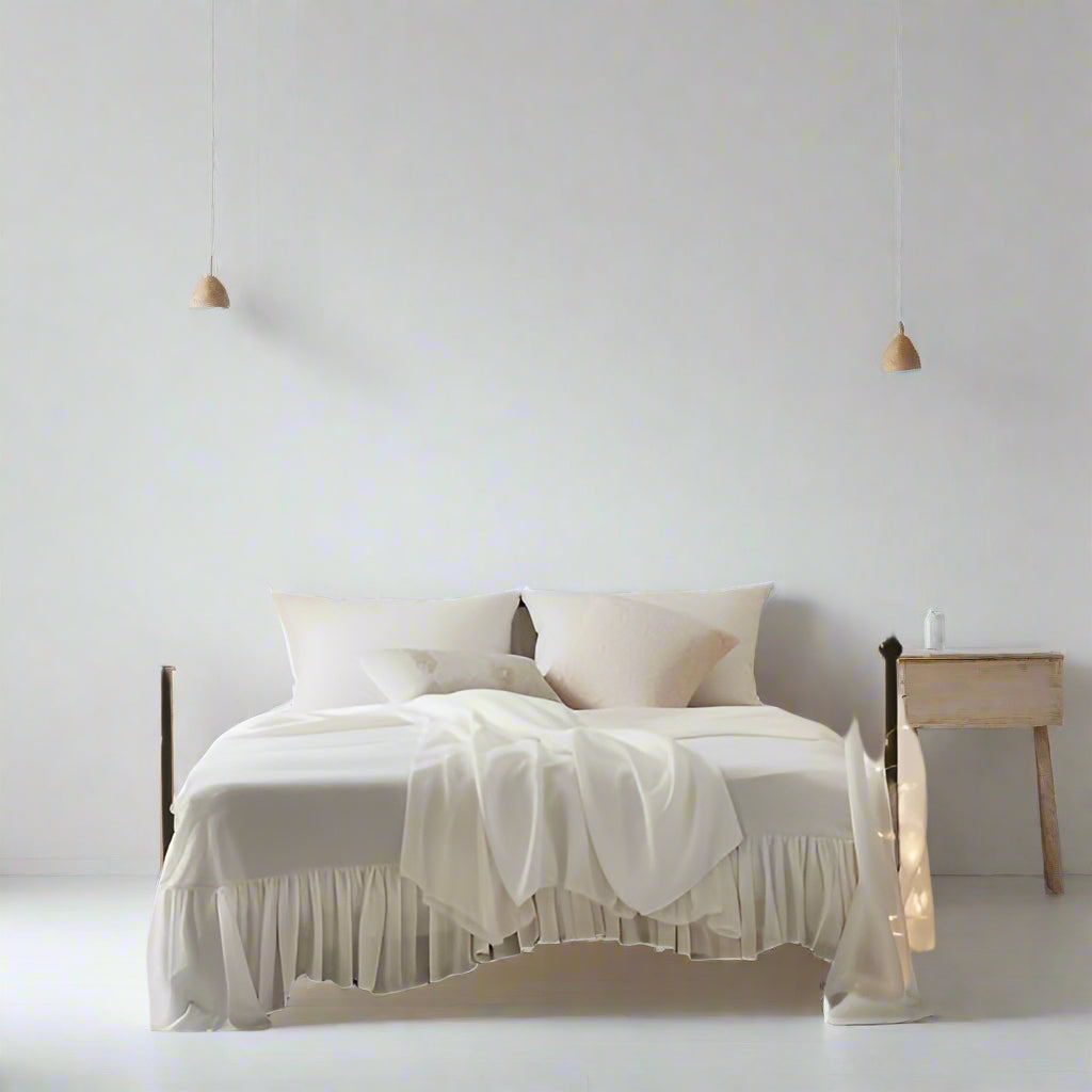 Bed Canopy for Girls & Adults, King to Twin Sizes - White Tulle Canopy Bed Curtains