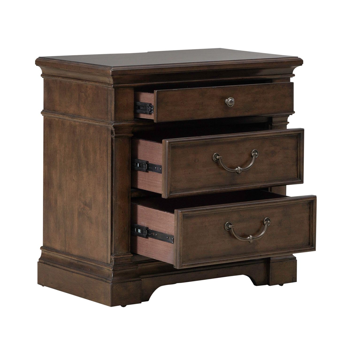 Nightstand w/Charging Station AC USB-A USB-C - Satin Cherry