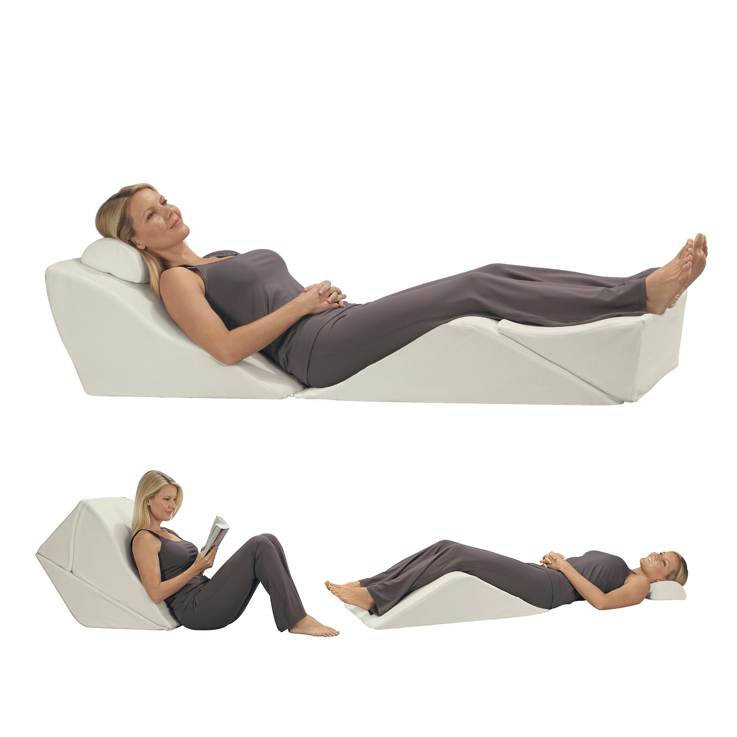 Foam Bed Wedge Sleep Support System | Sleeping Pillow Wedge and Leg