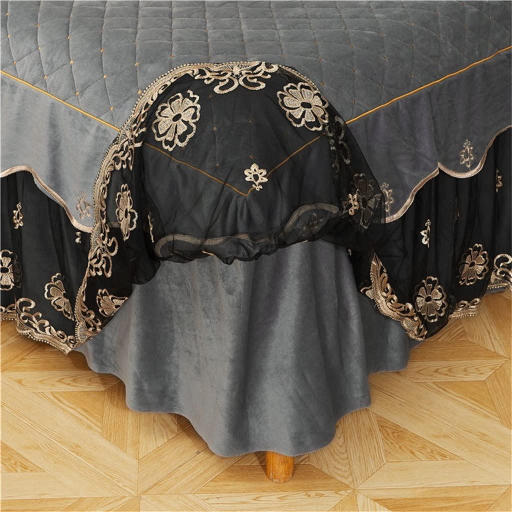 Duvet Cover Ruffle Bed Skirt 2 Tassel PillowsSoft and Warm 4 Pieces of Fluffy