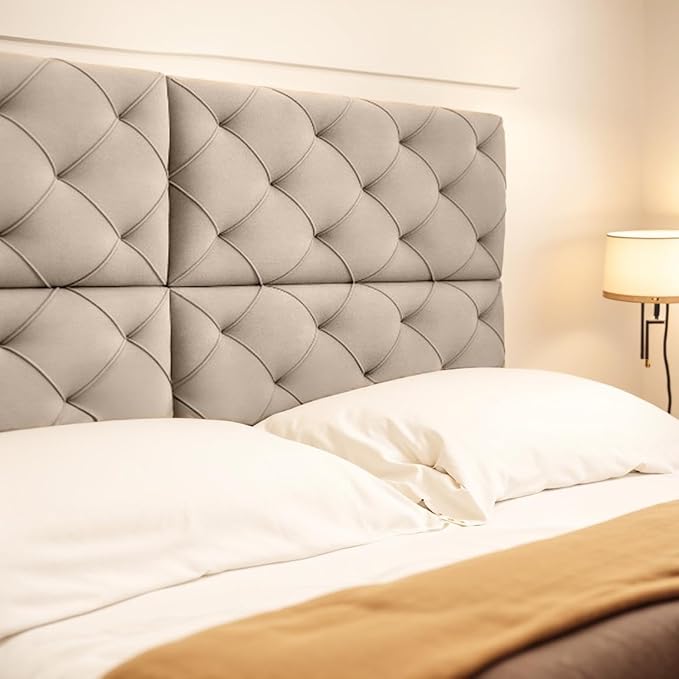 King Headboard Queen Size - Diamond Tufted Twin Headboard - Upholstered Queen Bed