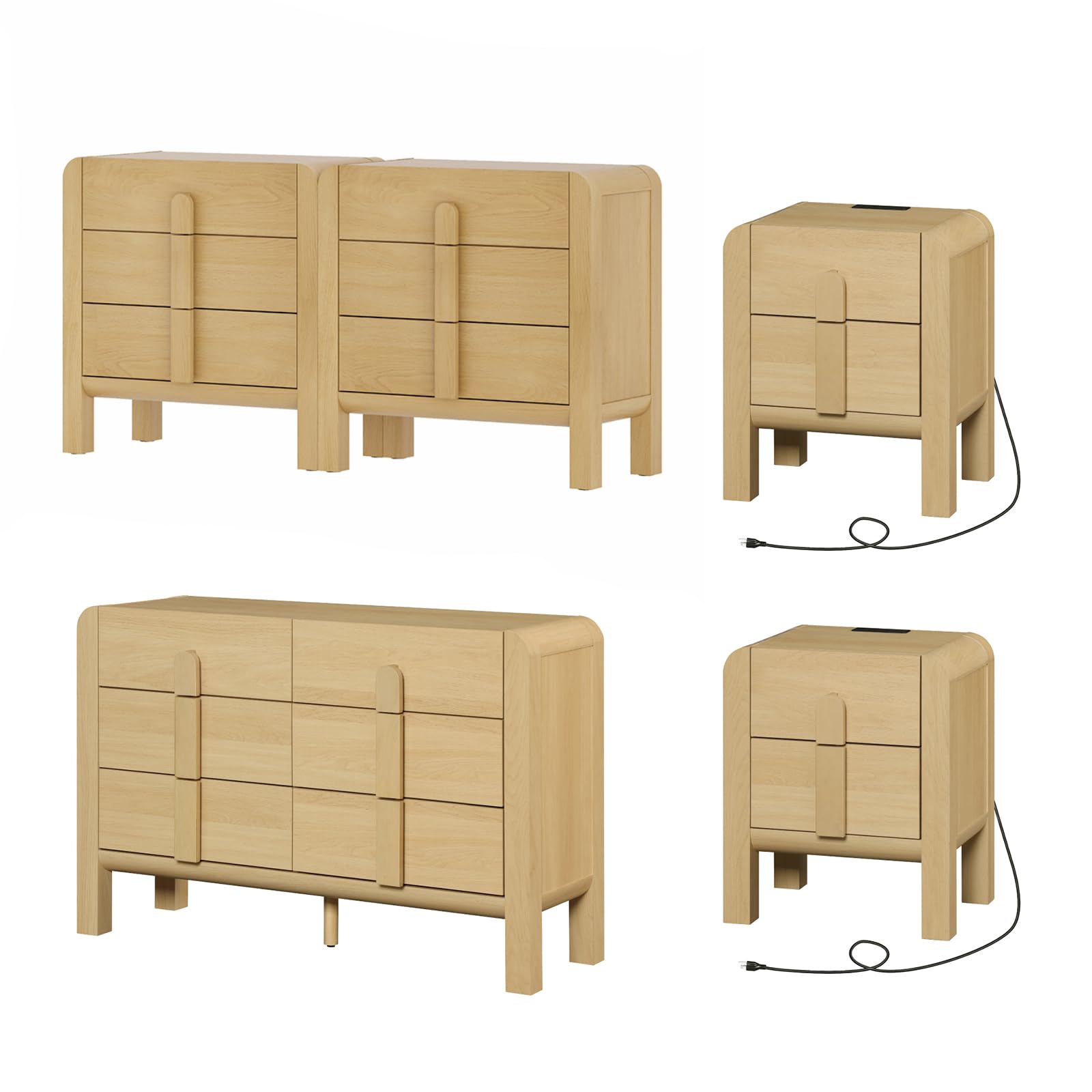 5 Piece Dresser and Nightstand Sets for Bedroom