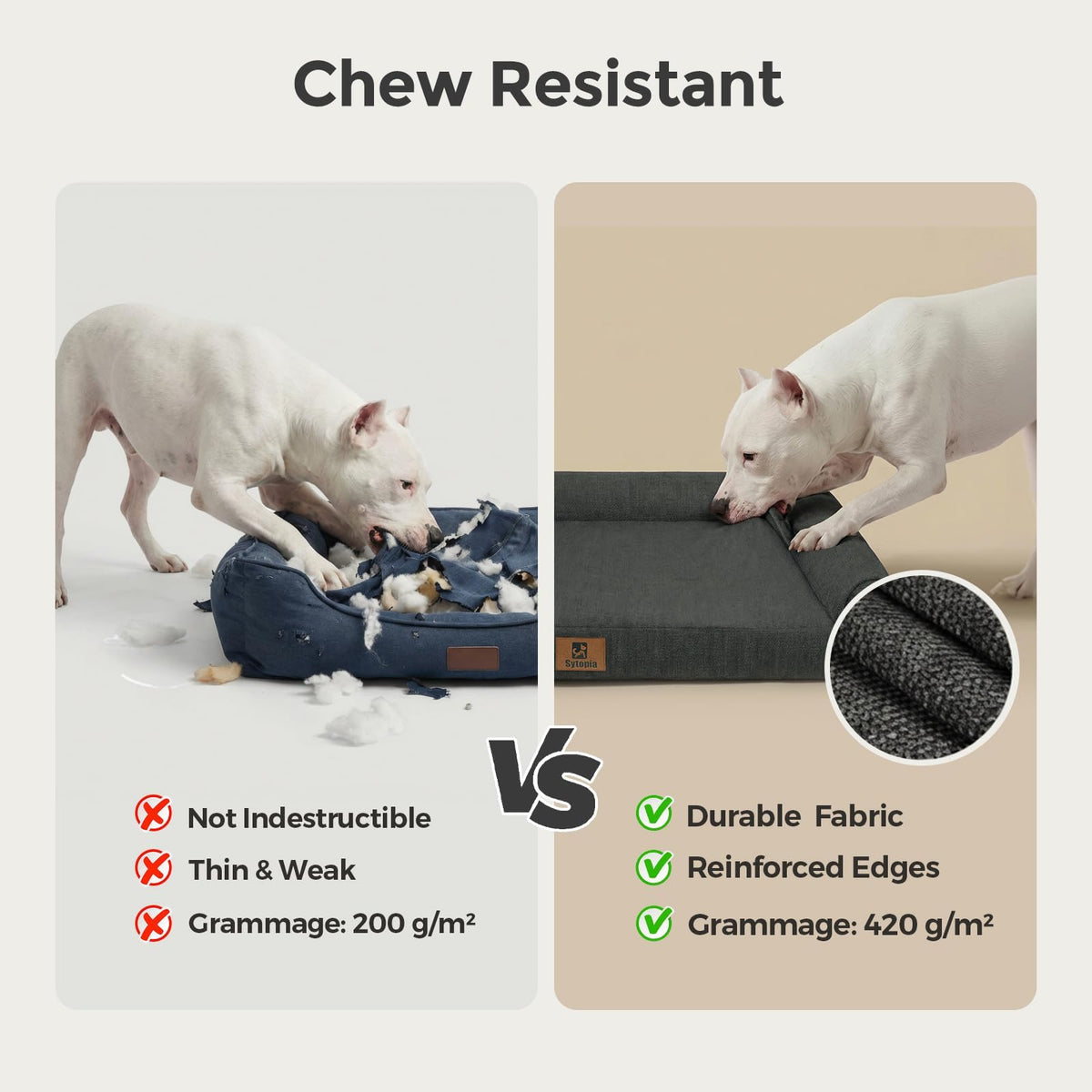 XL Orthopedic Dog Bed with Bolster & Washable Cover