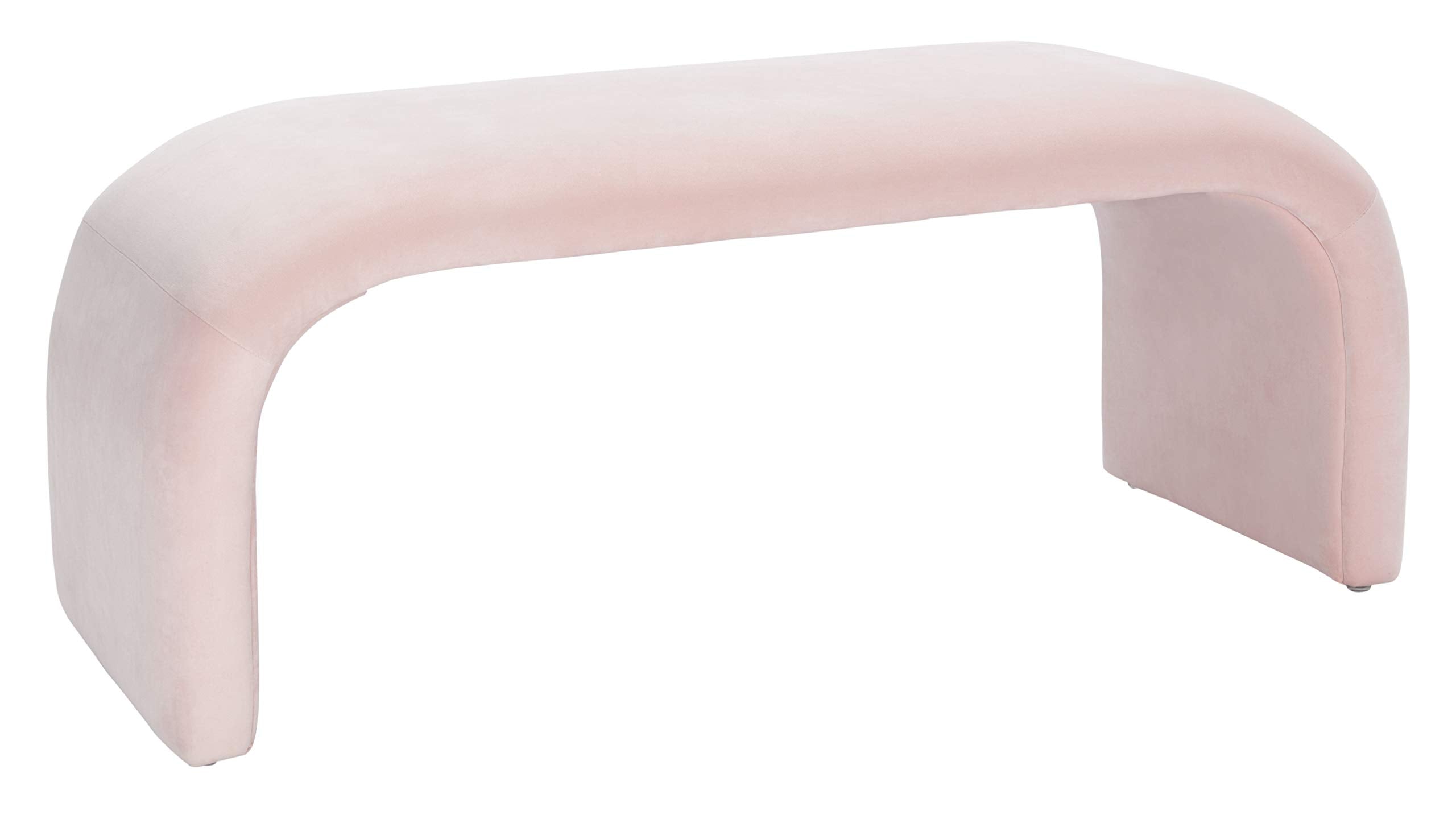 Home Collection Tenko Modern Light Pink Velvet Bench (Fully Assembled) BCH1300C