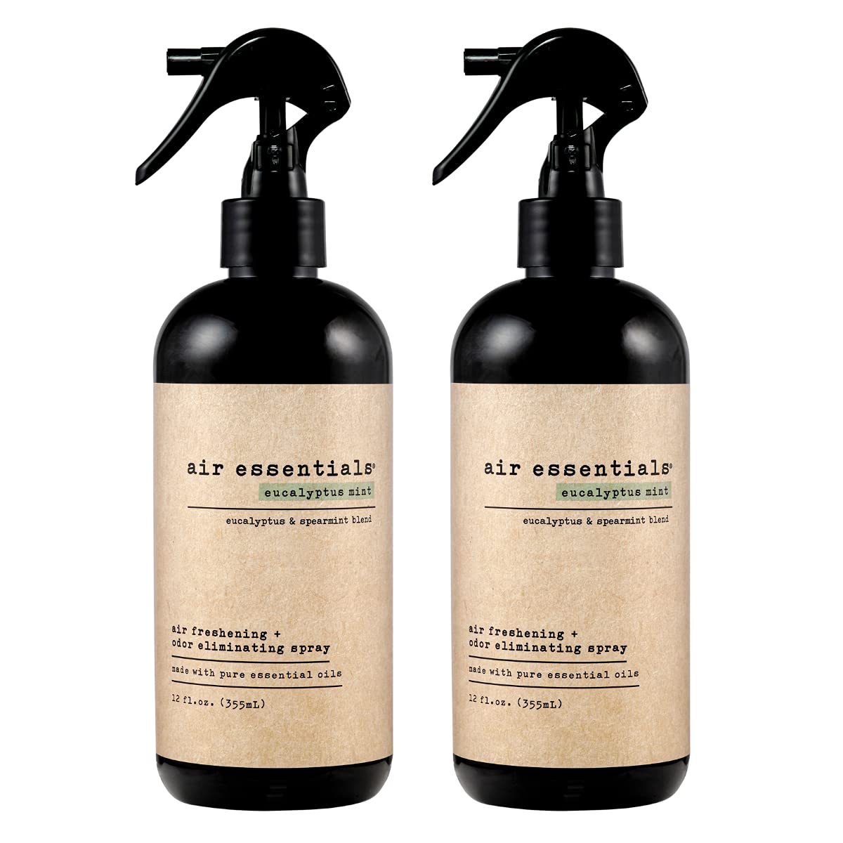 Air Freshener & Odor Eliminator Spray - 12 oz, Pack of 2 - Made with Pure Essential Oils