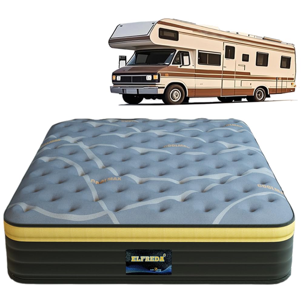 Short Queen Mattress, 12 inch Pillow Top Pocket Spring Hybrid RV Mattress