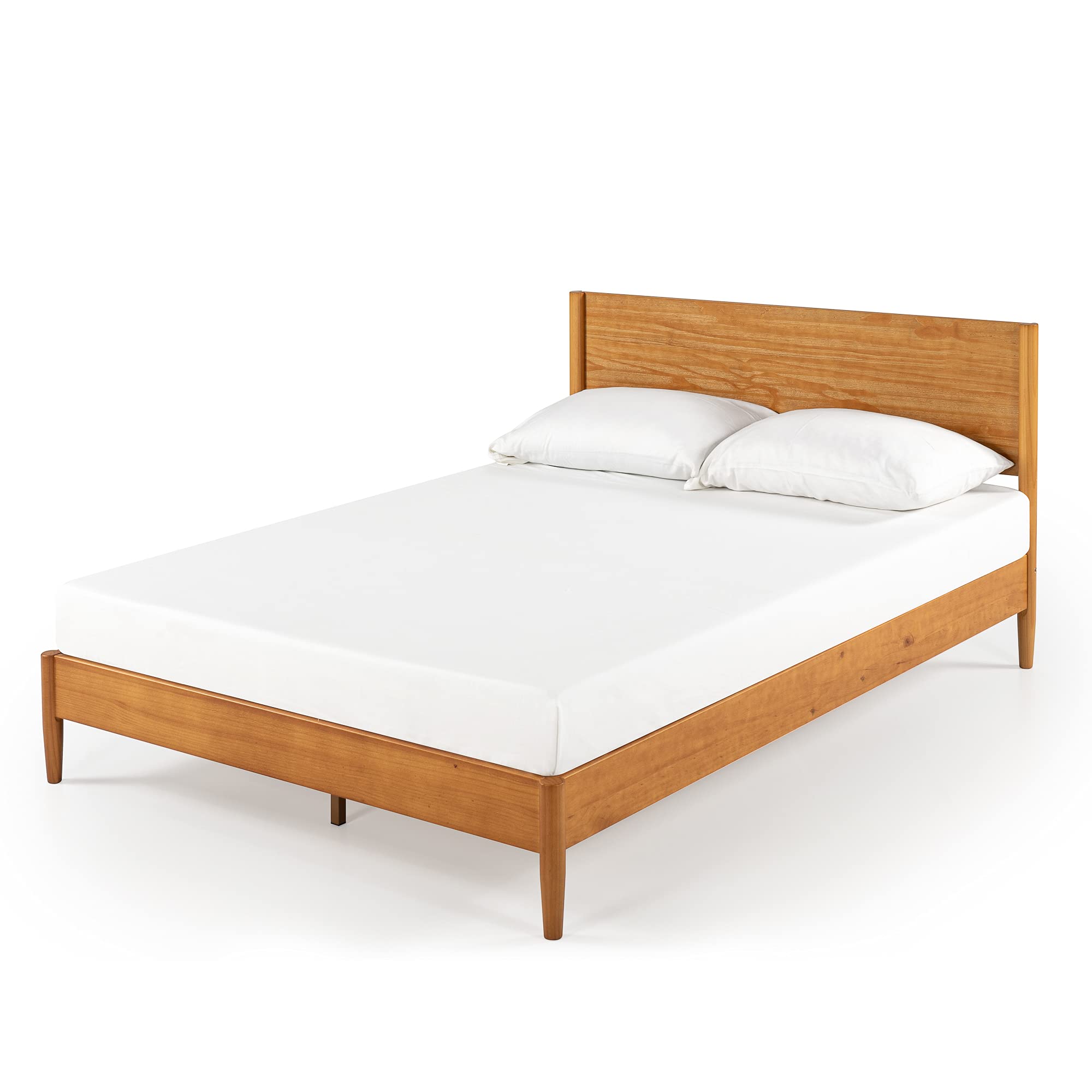 Allen Mid Century Wood Platform Bed Frame, Solid Wood Foundation