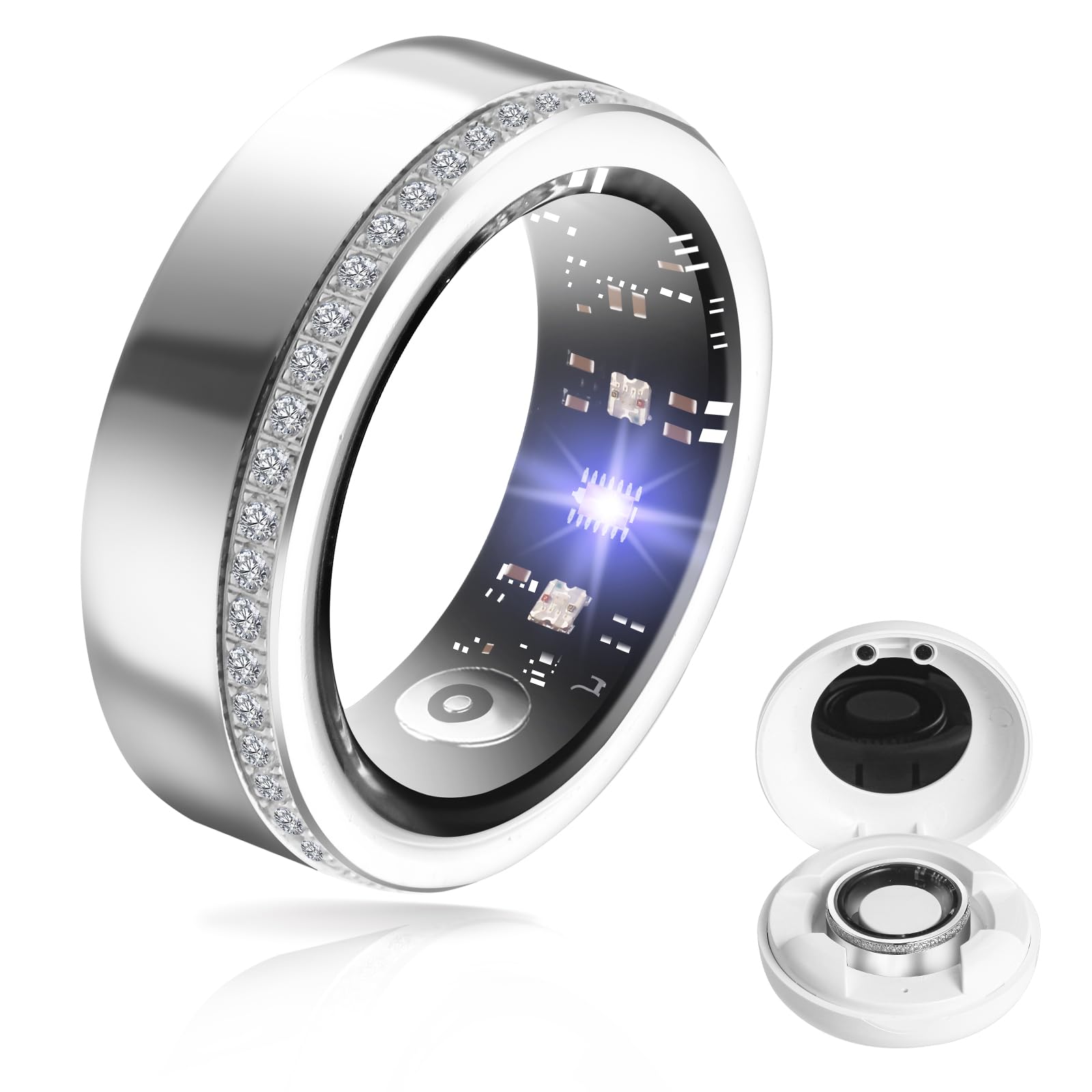 Health Tracker Smart Ring for Men Women-IP68 Waterproof Sleep Tracker