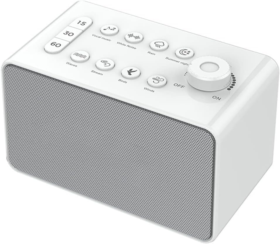 Adjustable Tone, Small Travel Sound Machine with 8 Relaxing Nature Sounds