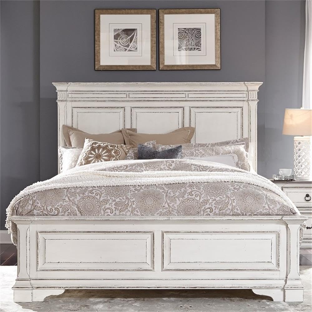 Liberty Furniture Abbey Park White Queen Panel Bed