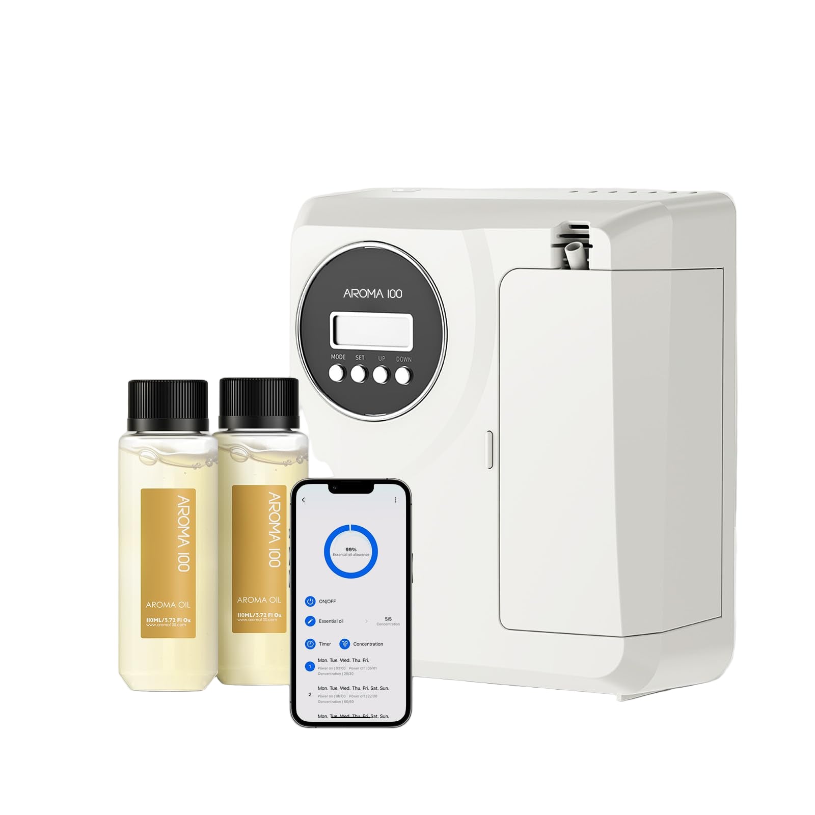 Diffuser for Essential Oil 2000sq.ft Coverage Nebulizer Nano